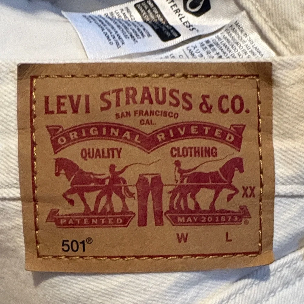Levi's Women's White Jean Shorts - Picture 2 of 5